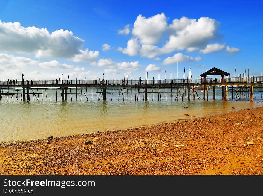 Platform by the sea