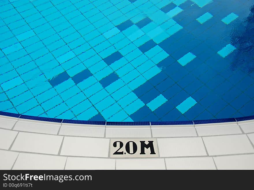 Swimming pool and marking in the hotel