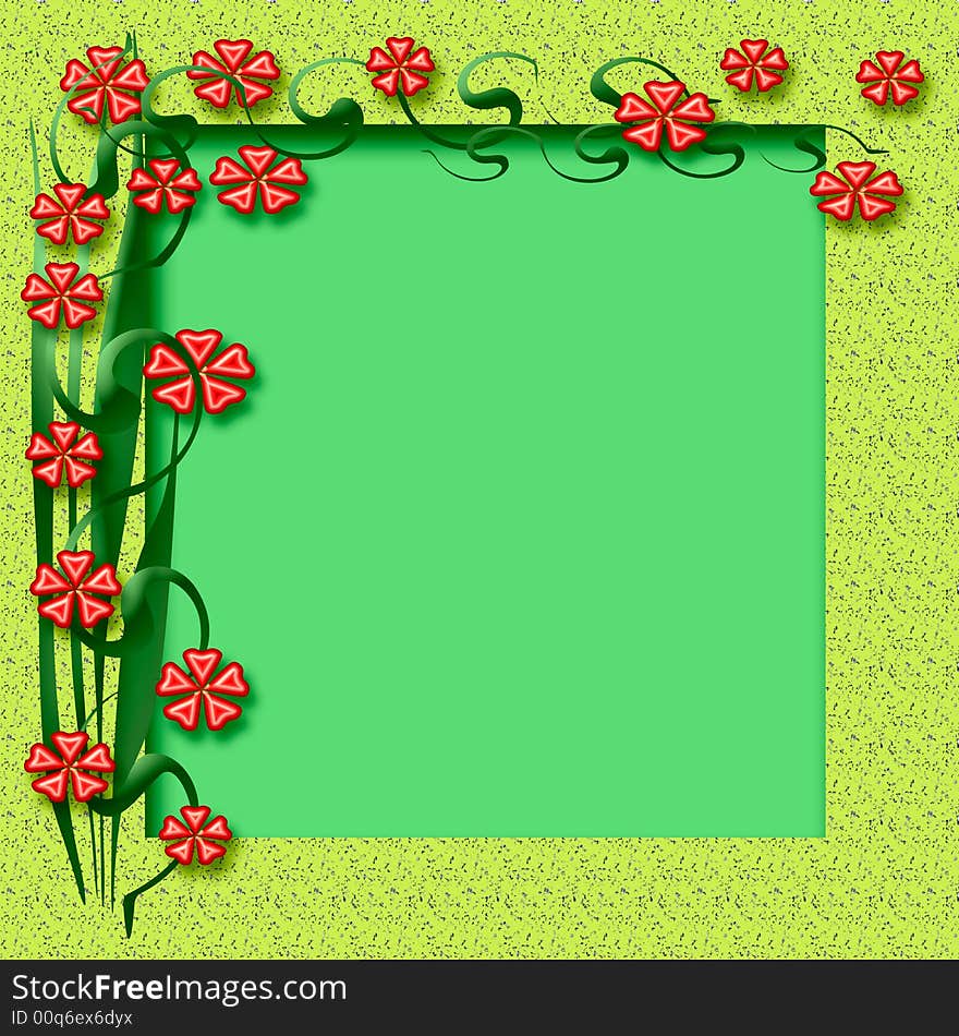 Spring floral frame