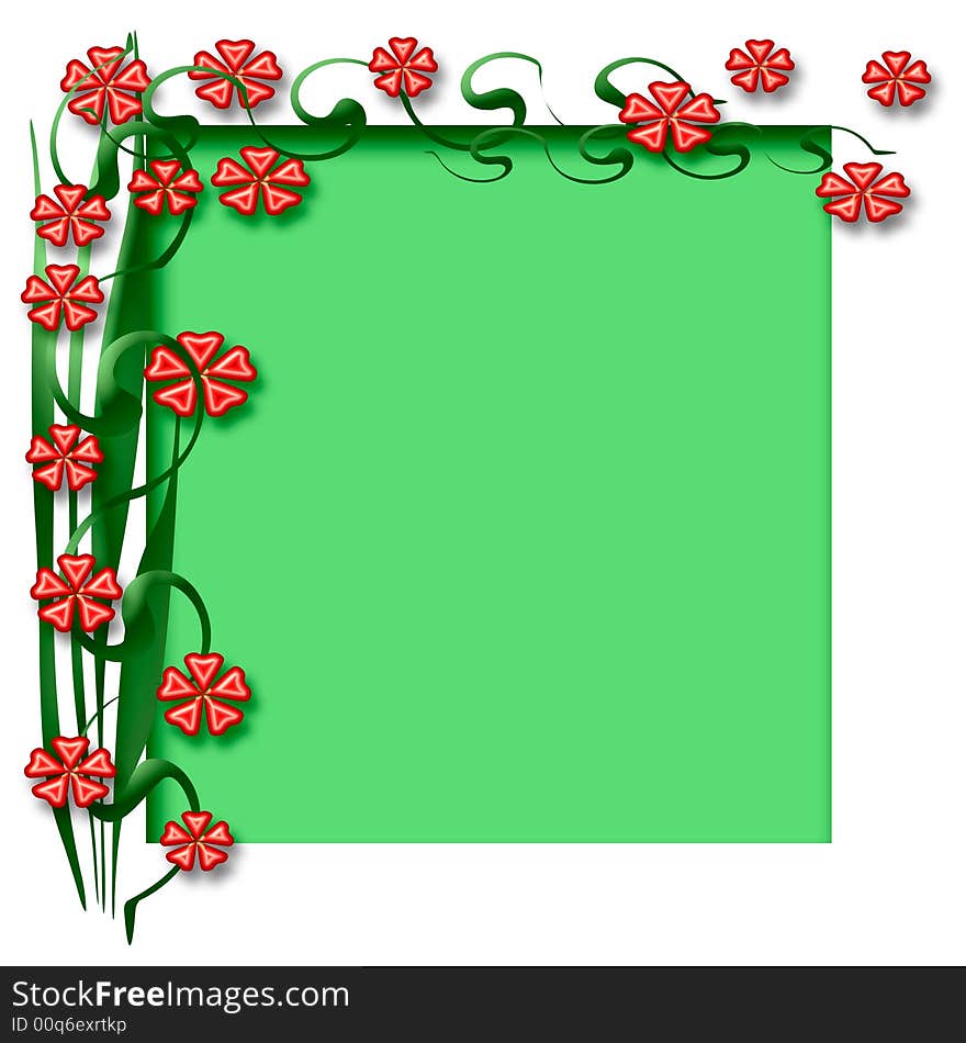 Spring floral frame