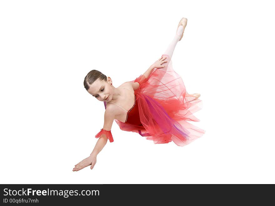 Cute young ballet dancer posing. Cute young ballet dancer posing