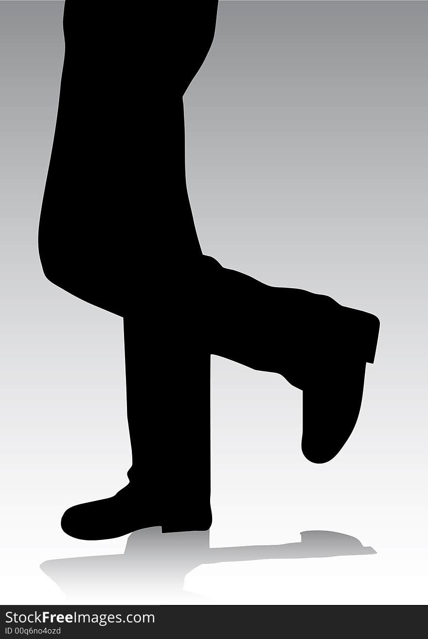 Legs silhouette  of business man