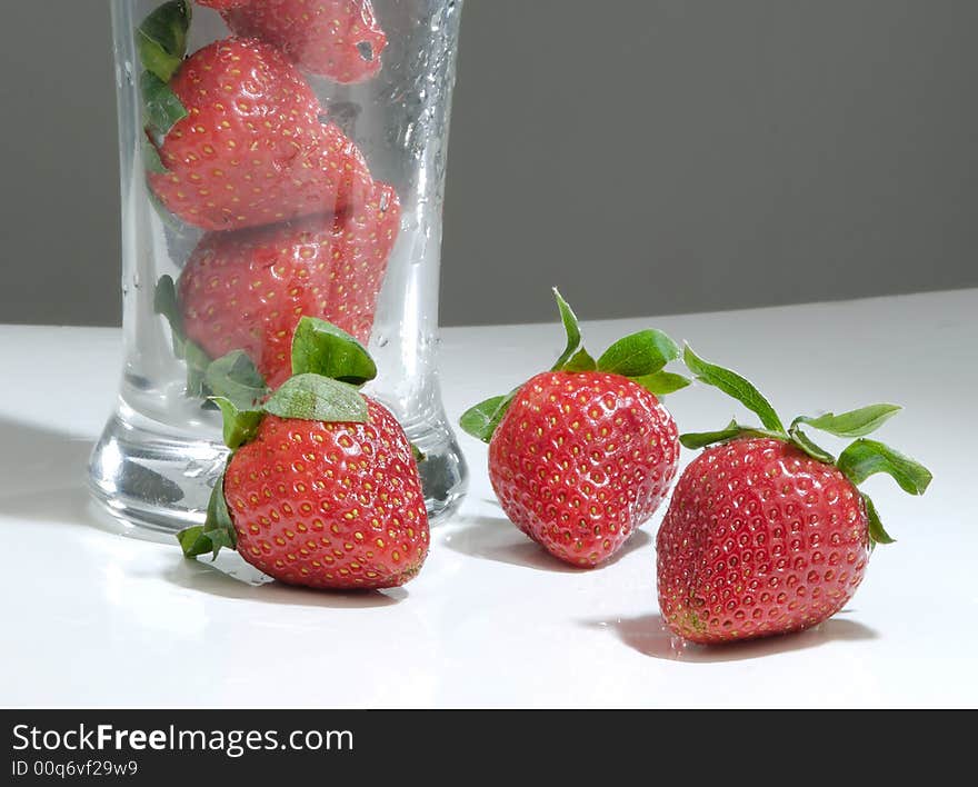 Glass of strawberry