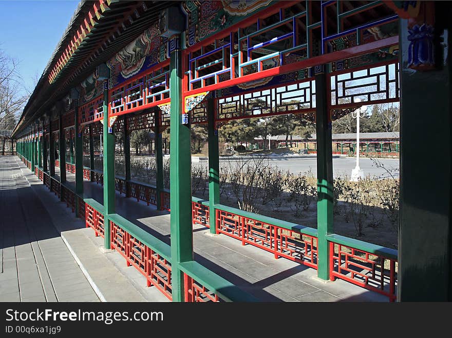 The long corridor of the ancient royal garden of China, the ones that built are peculiar, very exquisite. The long corridor of the ancient royal garden of China, the ones that built are peculiar, very exquisite.