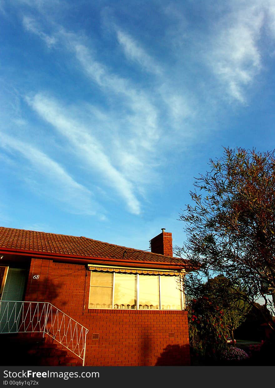 Scenery in melbourn's sunset