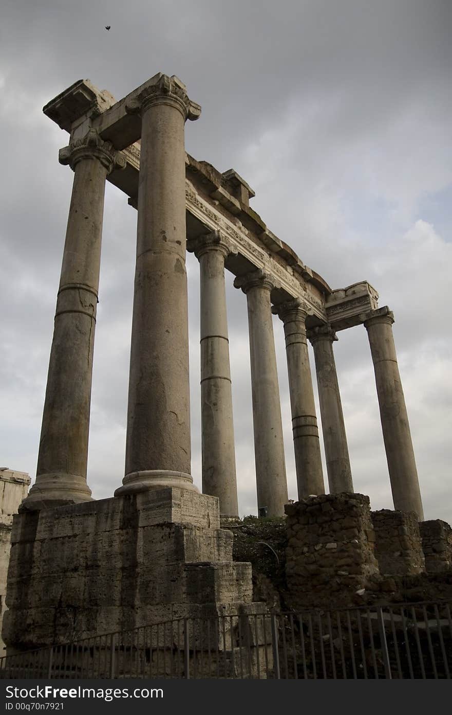 Part of the ruins of the forum in Rome. Part of the ruins of the forum in Rome