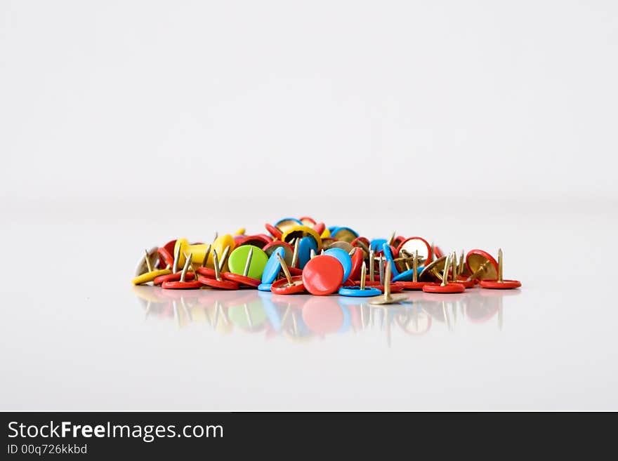 Office pins on the table