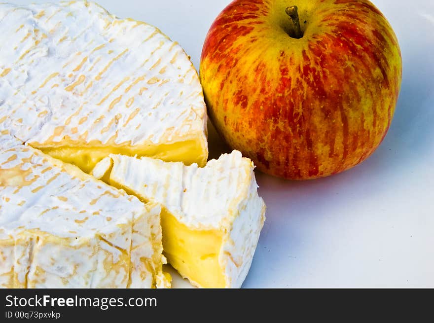 Apple with Camembert Cheese