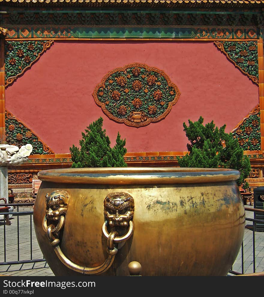 Copper Vat and Coloured Wall