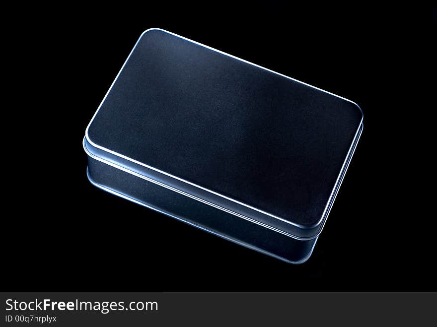 Metal Box, Isolated Over Black