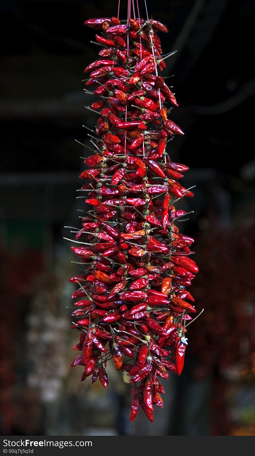 Hanging chillies