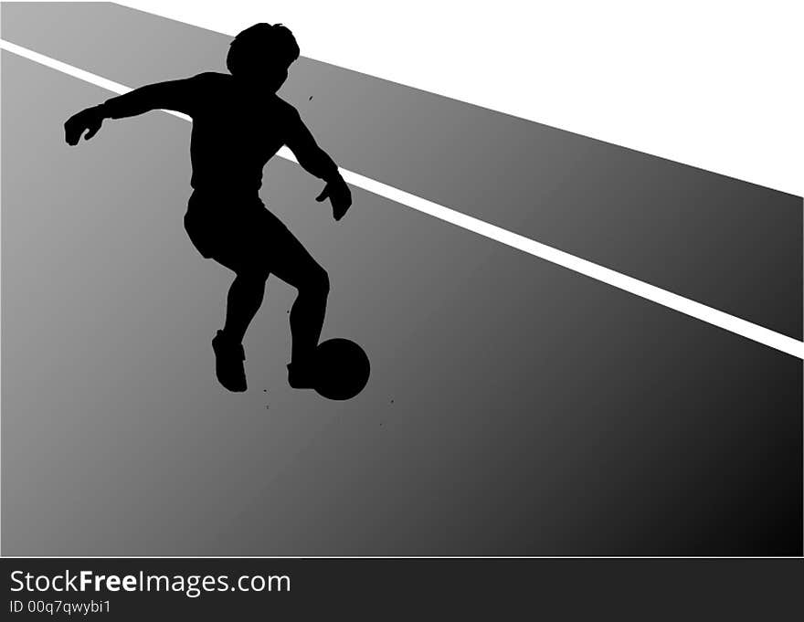 Soccer player silhouette