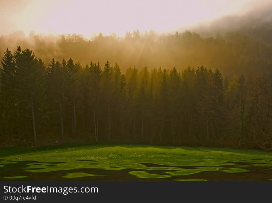 Landscape of mountain in the brown