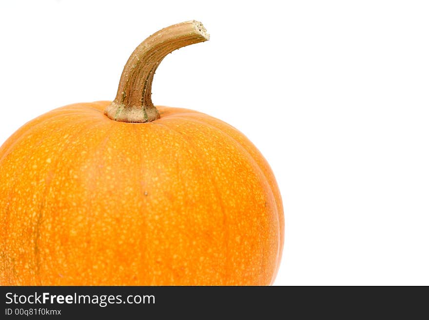 Pumpking in a isolated white background. Pumpking in a isolated white background