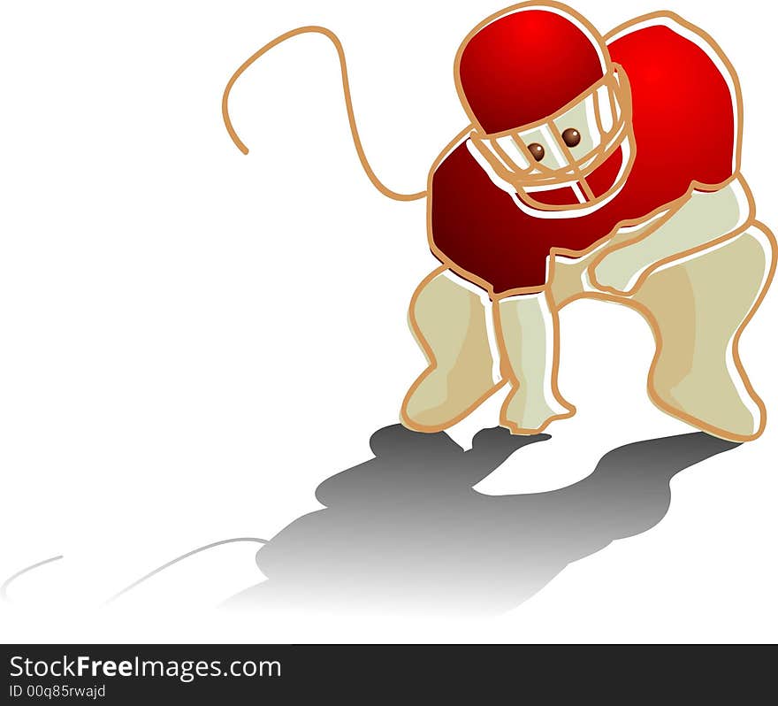 Vector illustration for a mouse as a football player