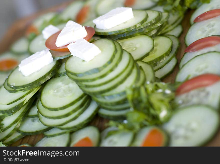 Snack from cucumber