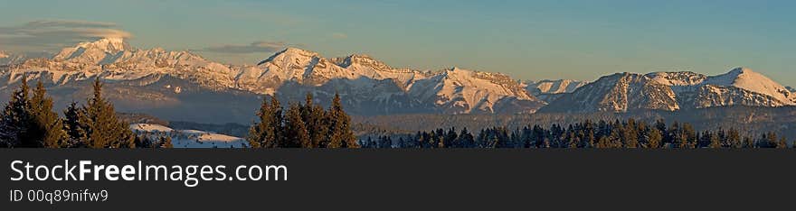 Landscape Of Mountain During Winter