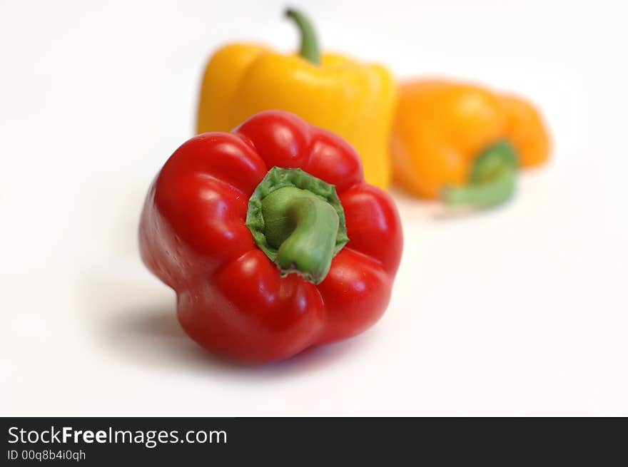 Red and yellow peppers