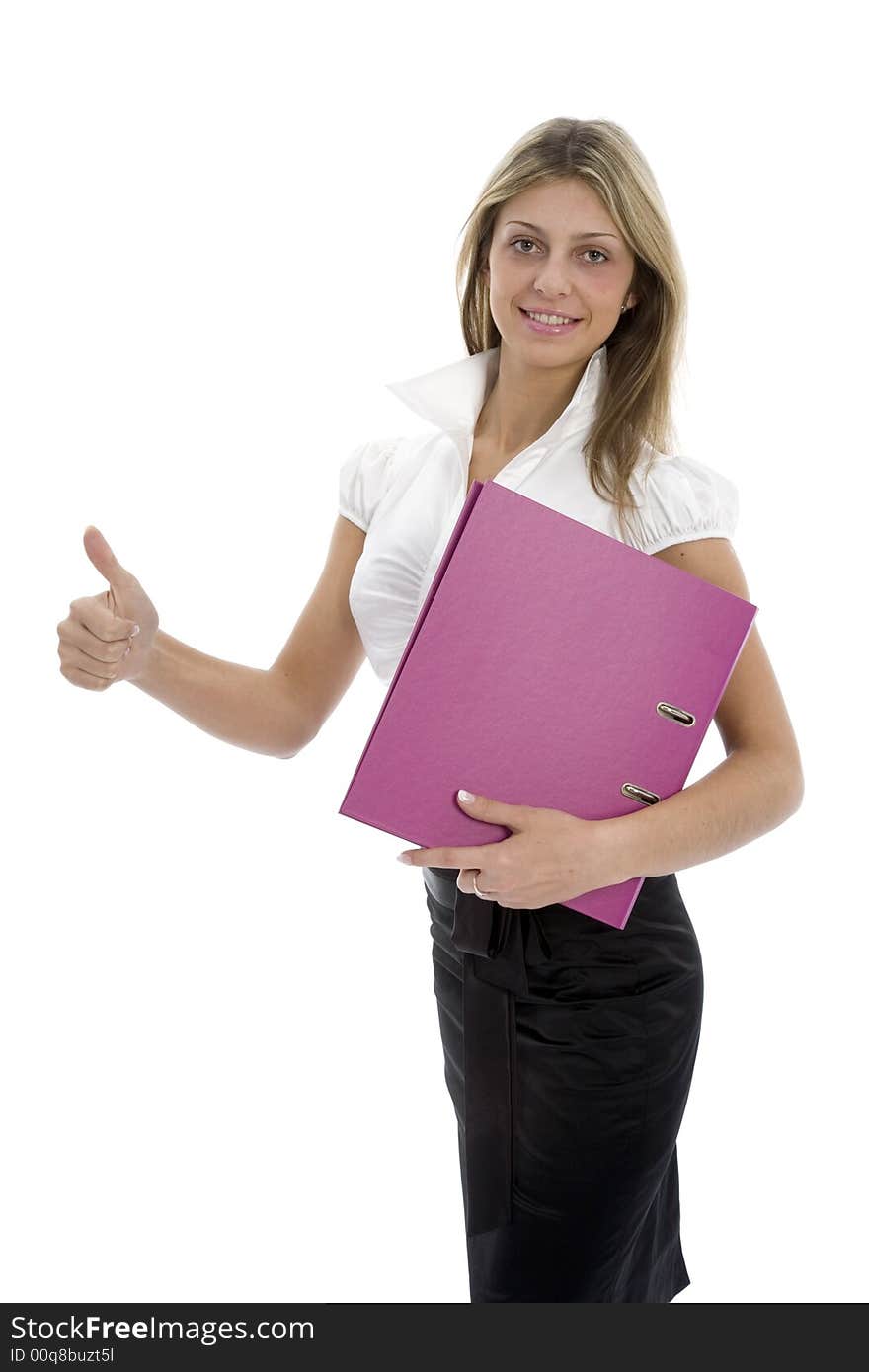 Business woman with folder