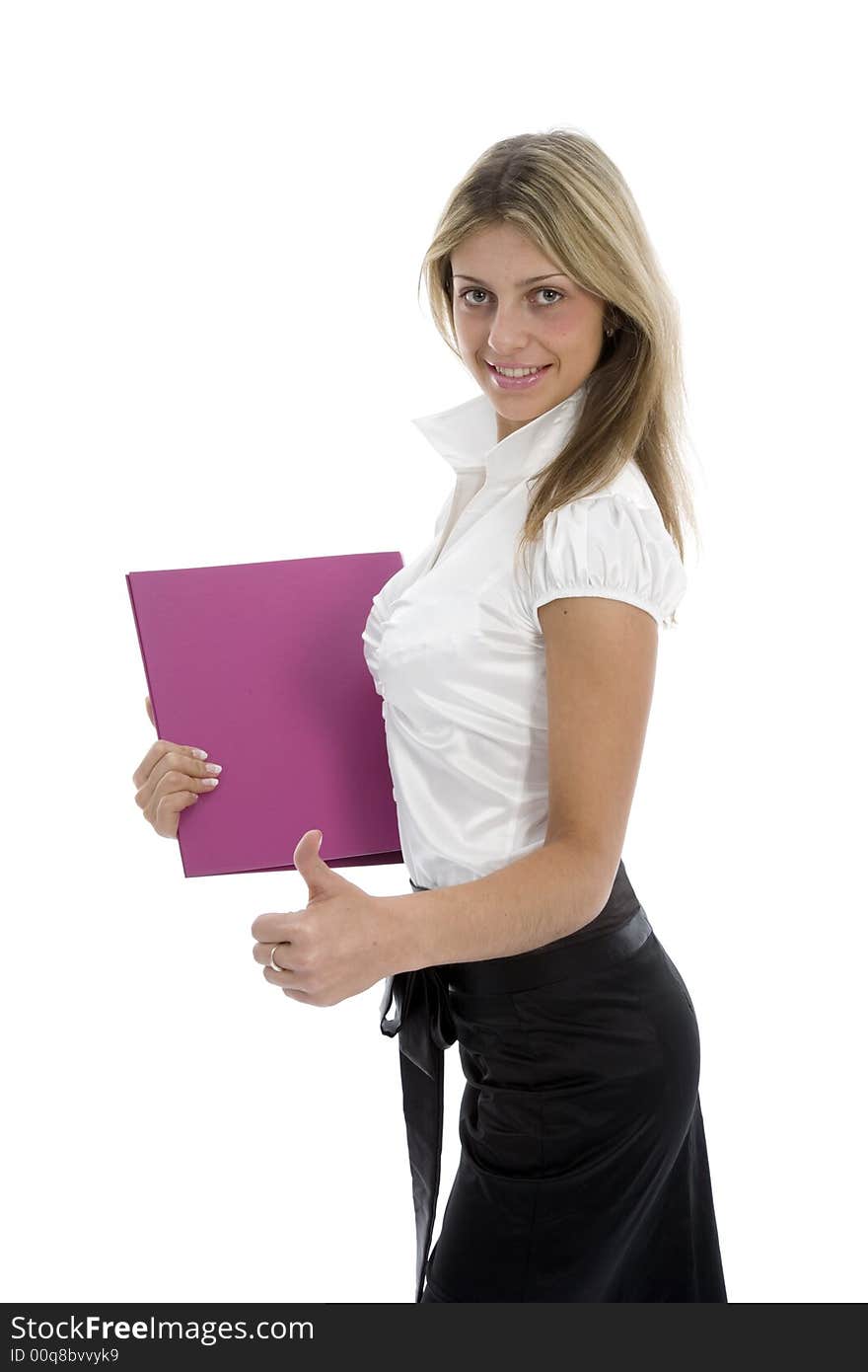 Business woman with folder