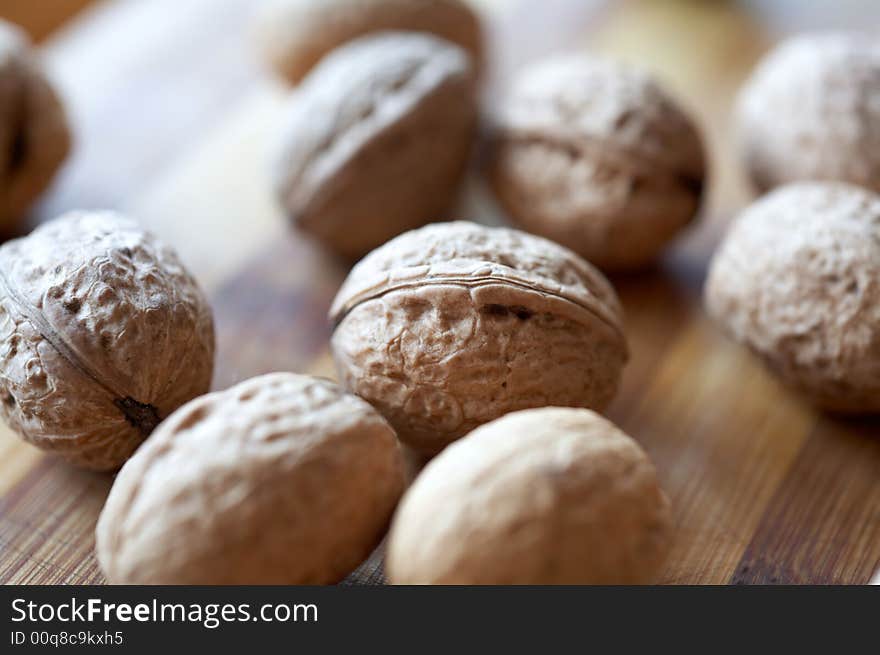 An image of a nuts on neutral background. An image of a nuts on neutral background