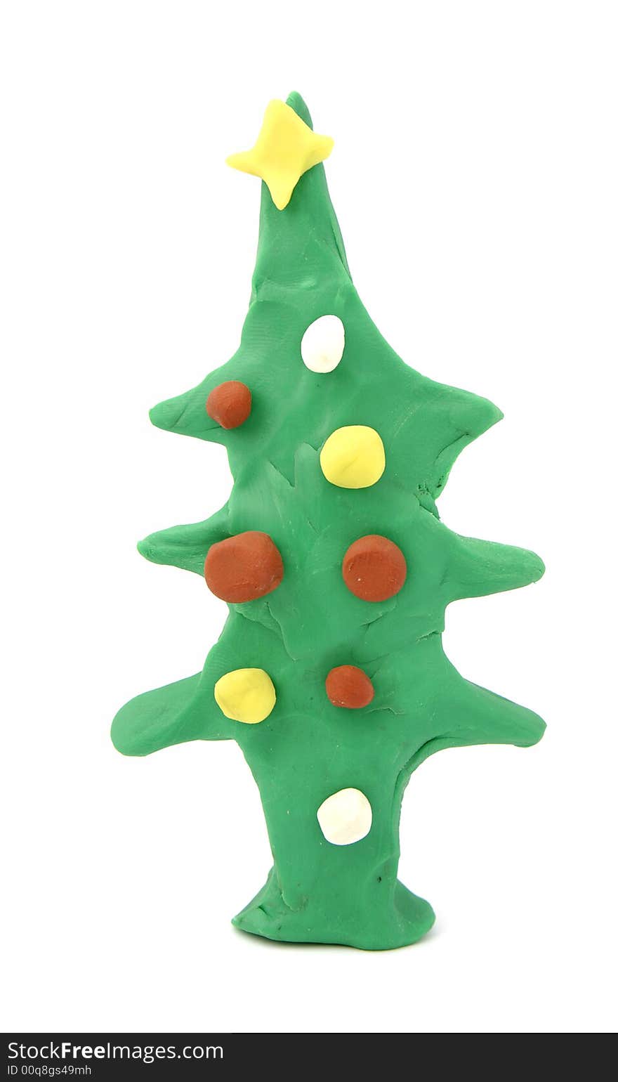 Christmas tree made of plasticine