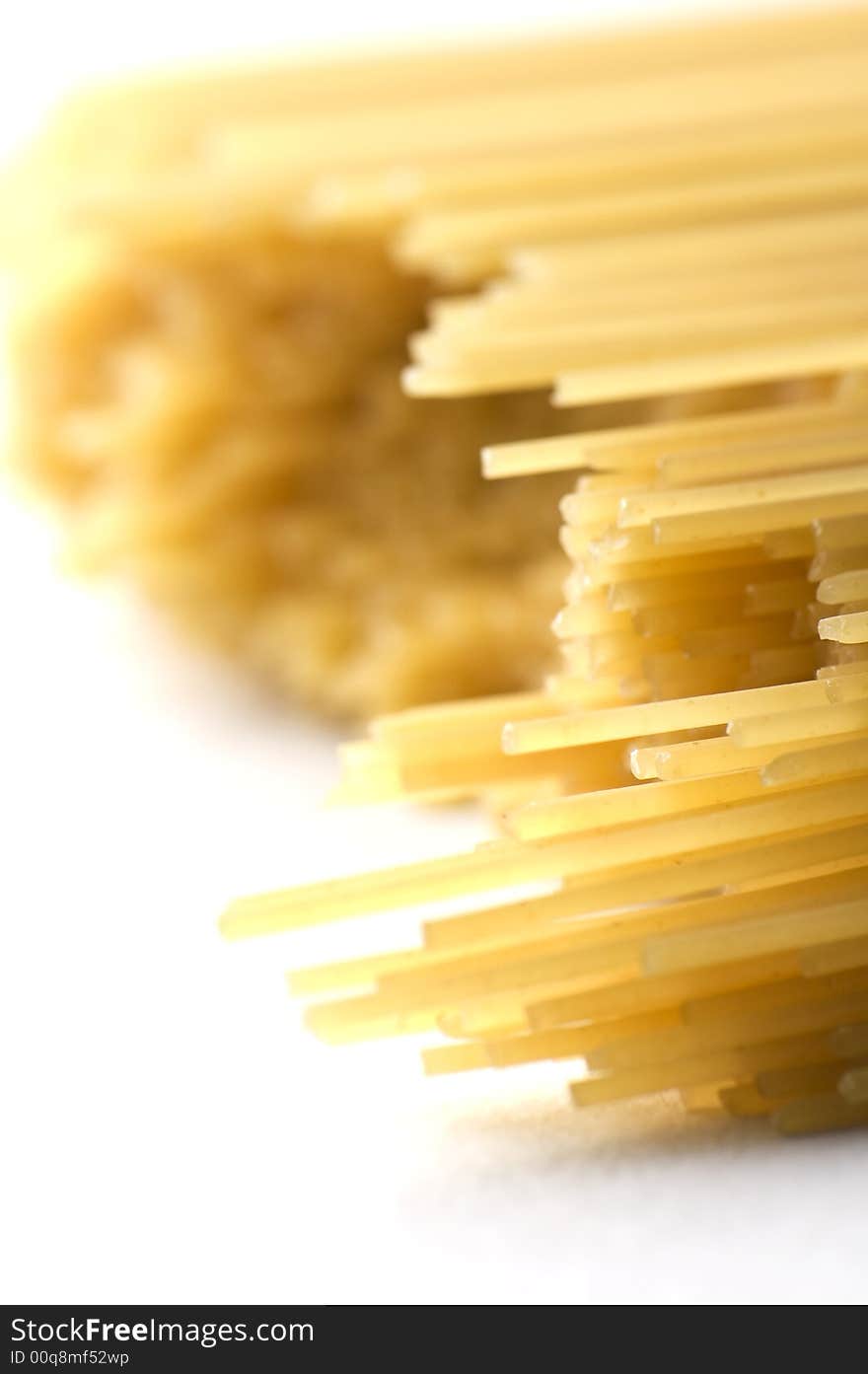 Close up of spaghetti sticks