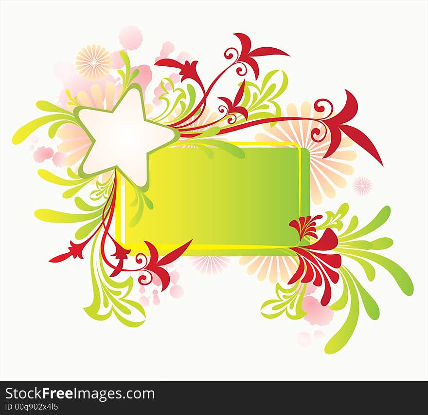 Vector ornament In flower style. Vector ornament In flower style