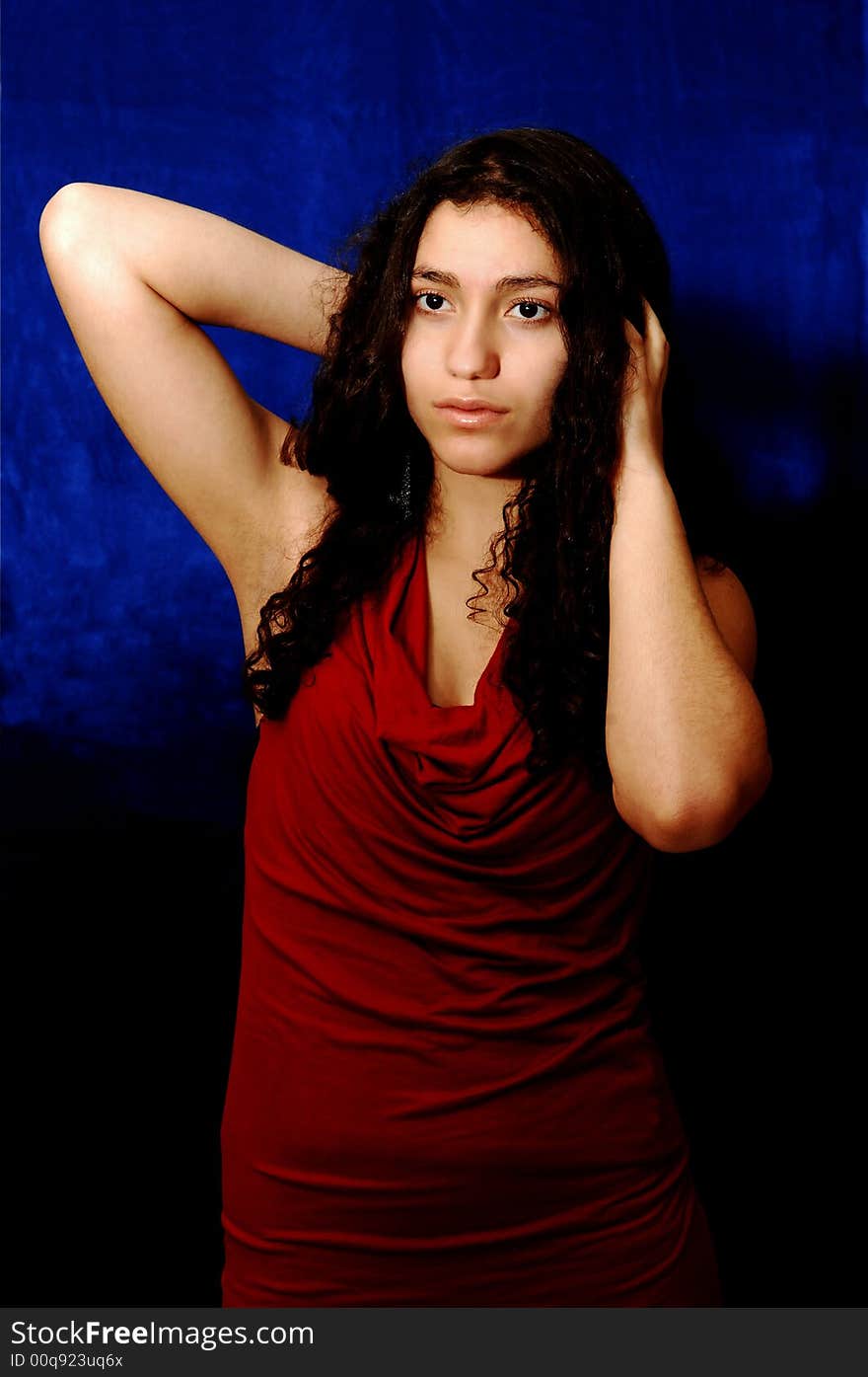 A young girl in jeans and red sweater with an winter coat on
for white background. A young girl in jeans and red sweater with an winter coat on
for white background.