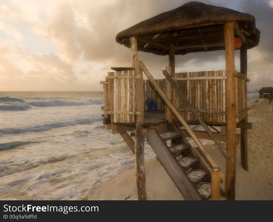 Lifeguard Stand at Dawn