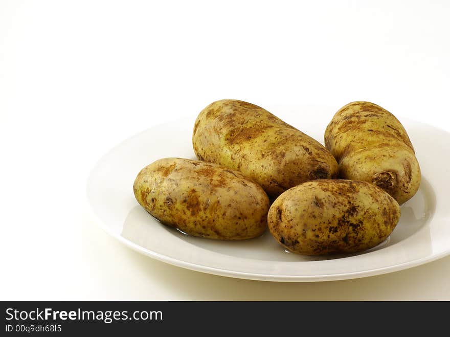 Raw Whole Potatos