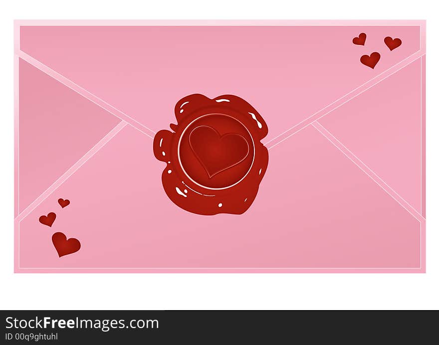 Love letter, vector illustration, EPS file included. Love letter, vector illustration, EPS file included