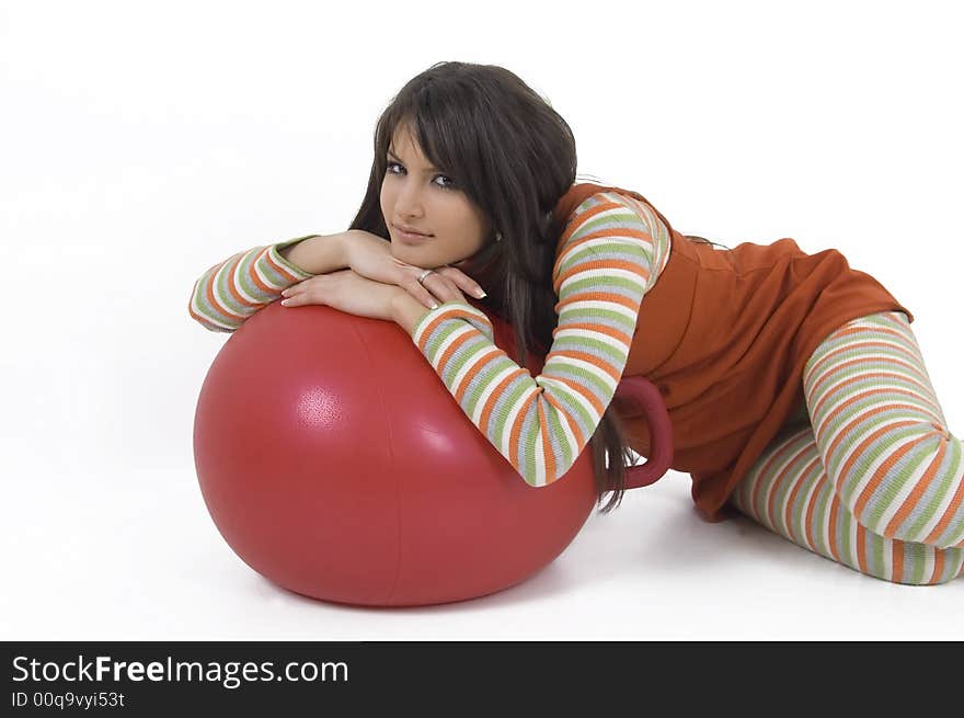 Girl with training ball