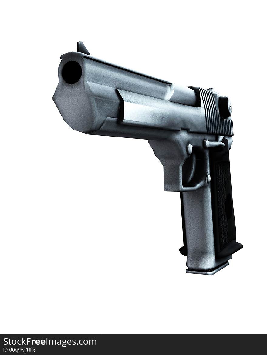 An image of a weapon, in this case a gun, this image could be used for criminal concepts.