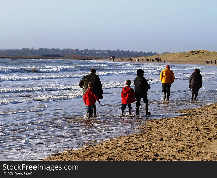 Family Beach Walk