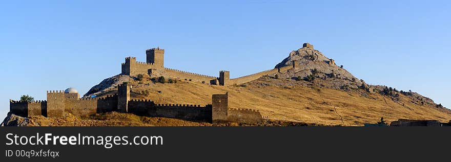 Pano of The Genoa Fortress in Sudak, Crimea