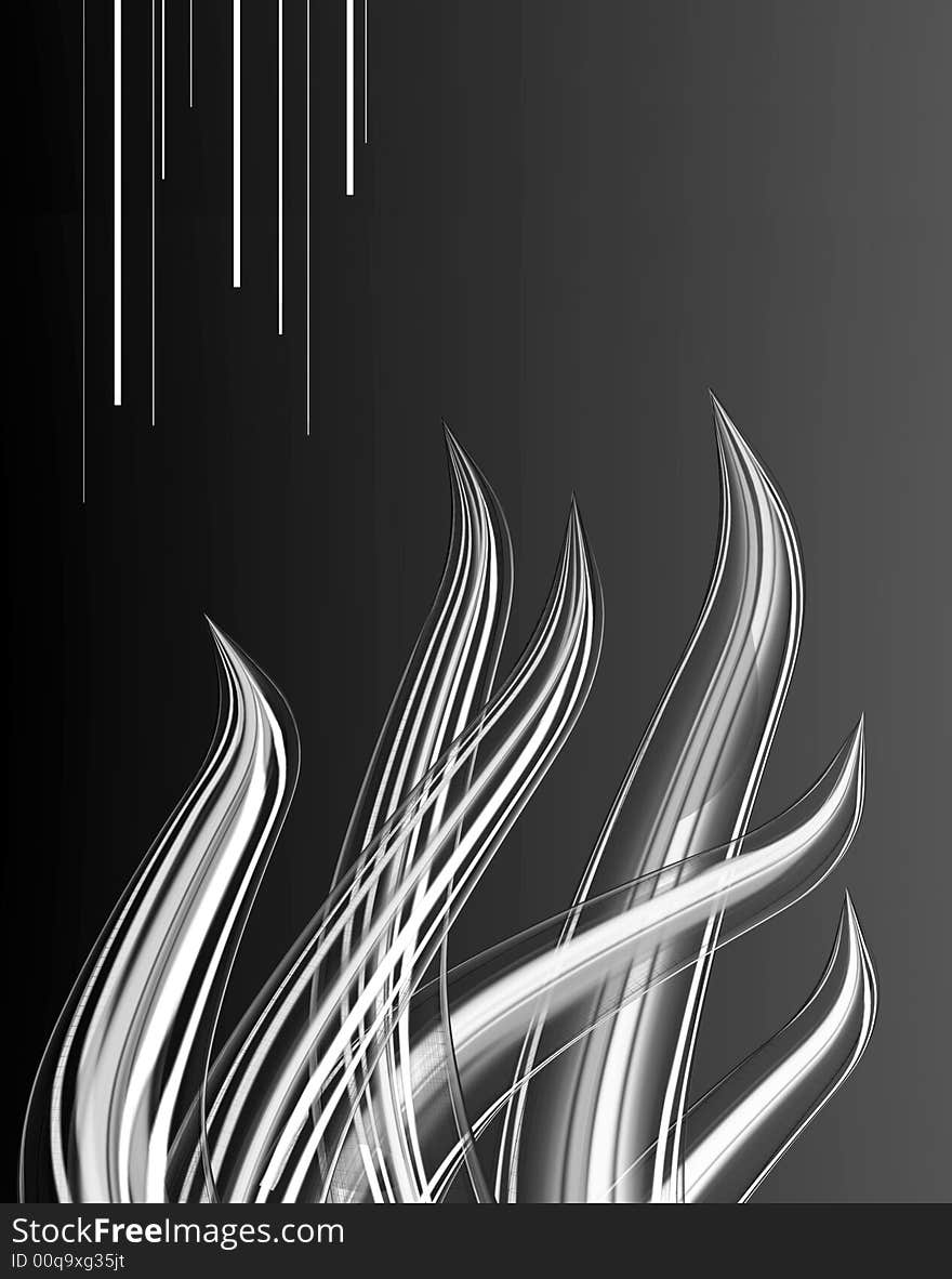 Black & white abstract background, with 3d shapes. Black & white abstract background, with 3d shapes.