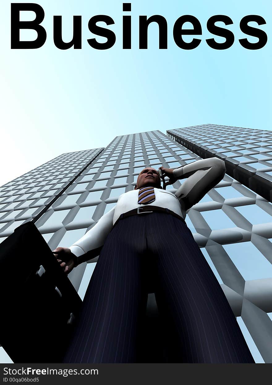 Business Man Standing In Front Of A Building 11