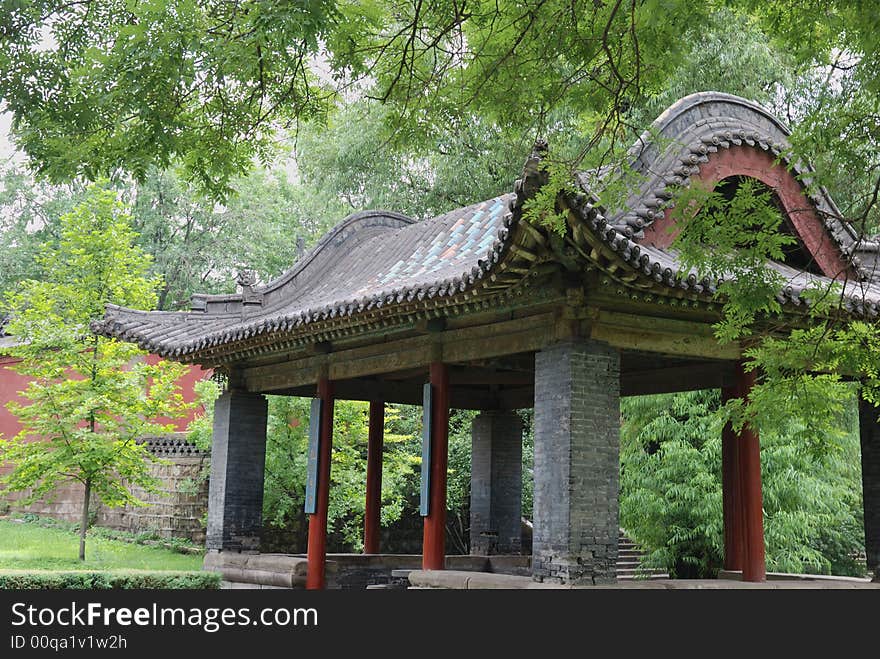 This is a ancienet architecture (such as temple,tower,building,house,and so on) in the north of China.