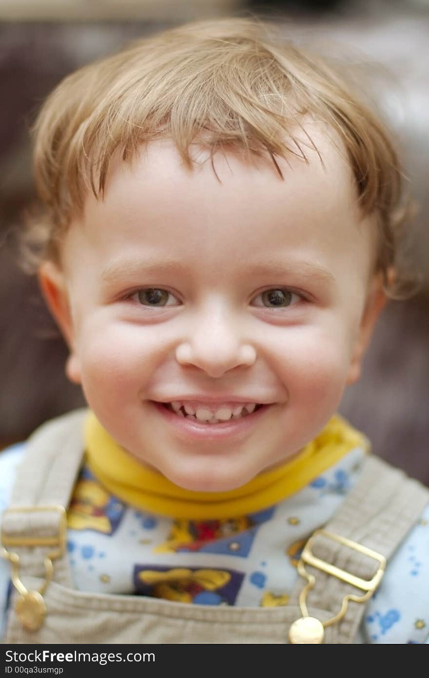 Baby boy child smiling positive over light background