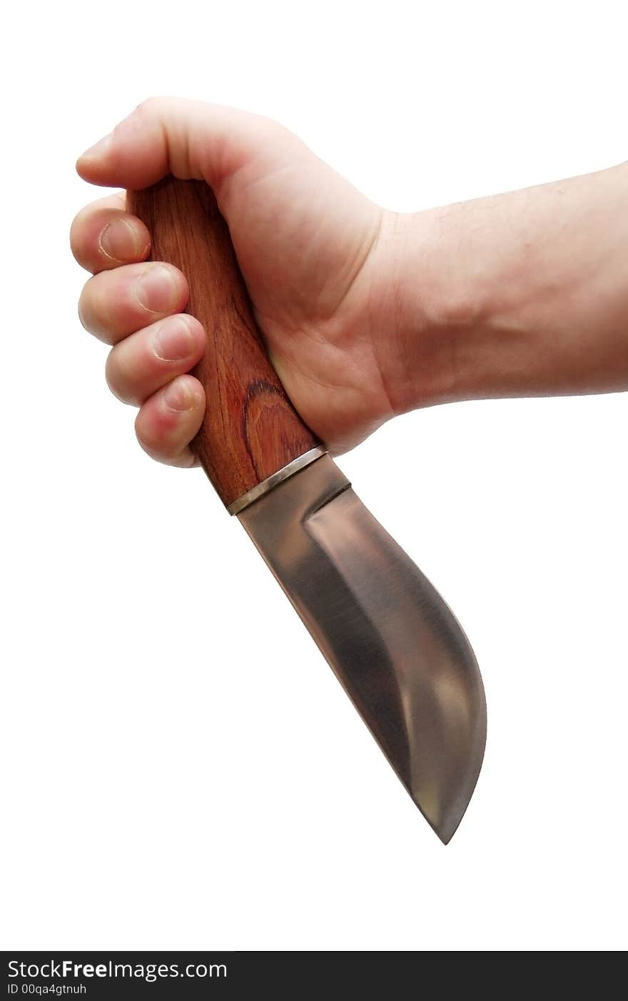 A knife in a hand