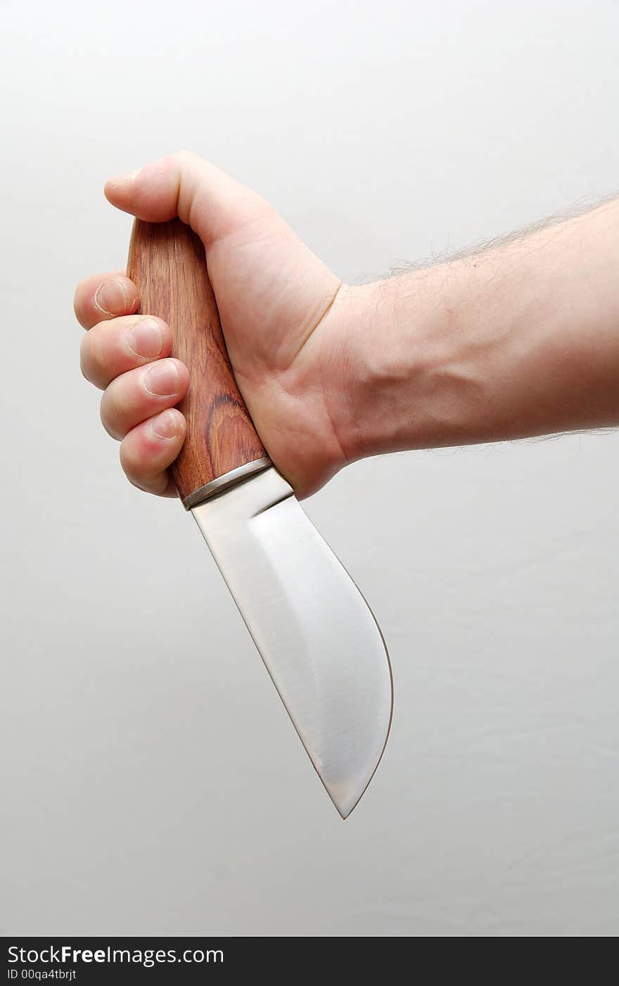 A knife in a hand