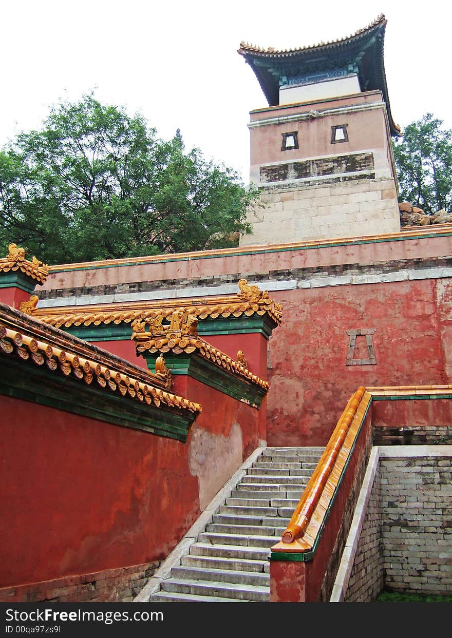 Steps and Wall in the Summer Palace, Beijing City, China