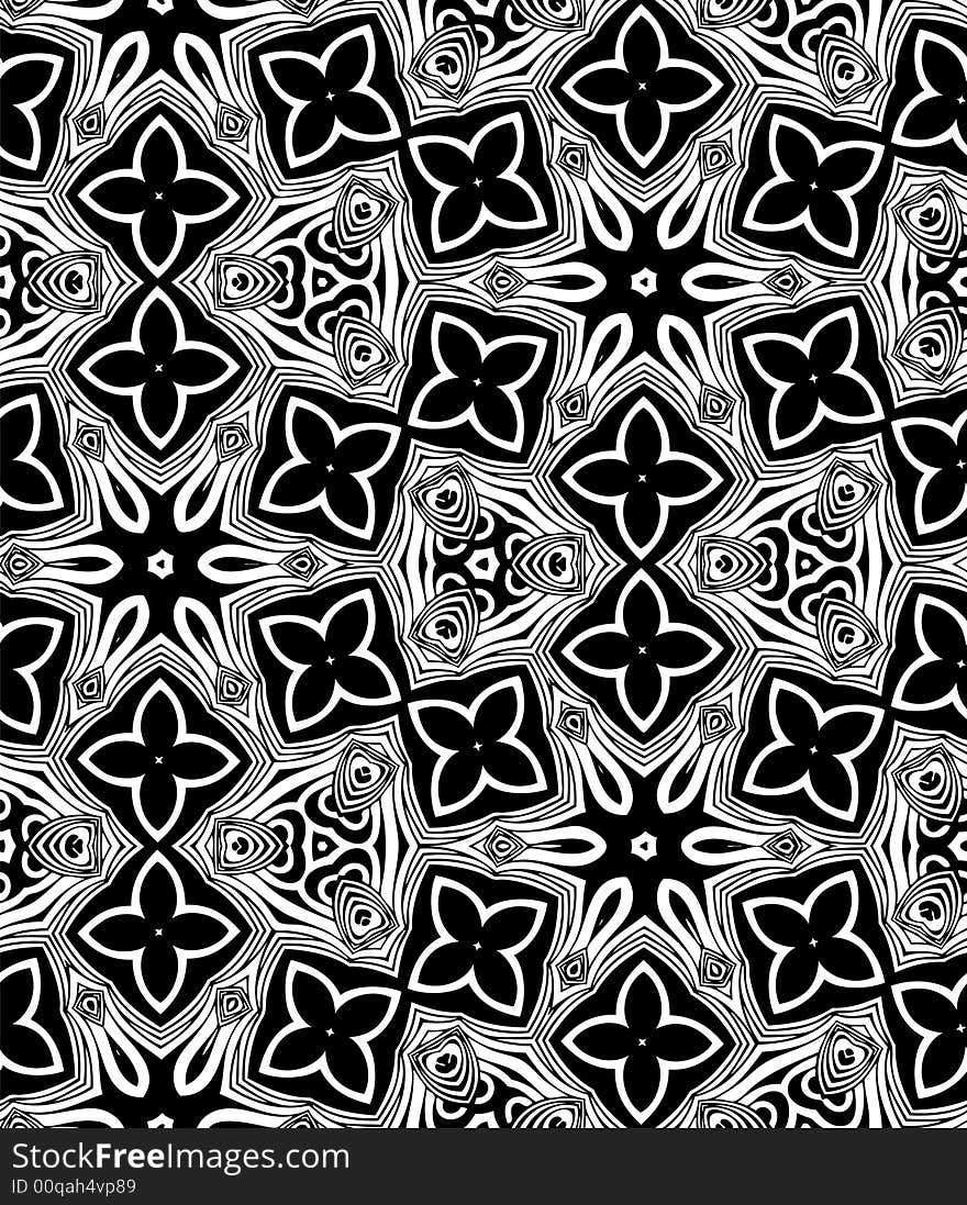 Abstract seamless black-and-white pattern - graphic illustration. Abstract seamless black-and-white pattern - graphic illustration