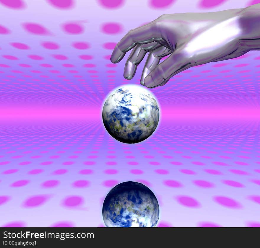 Hand And Globe