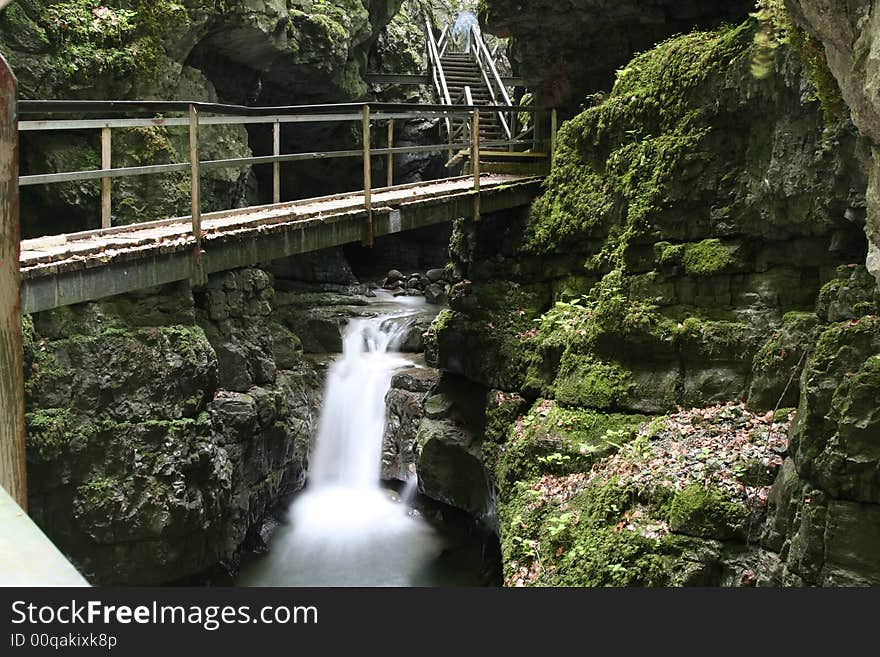 Nature landscape, streaming spring creek