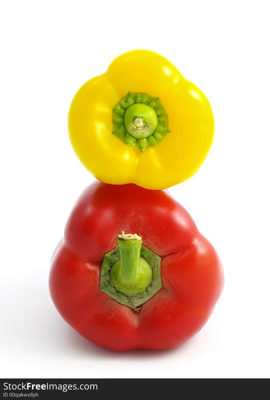 Two Peppers - Yellow And Red