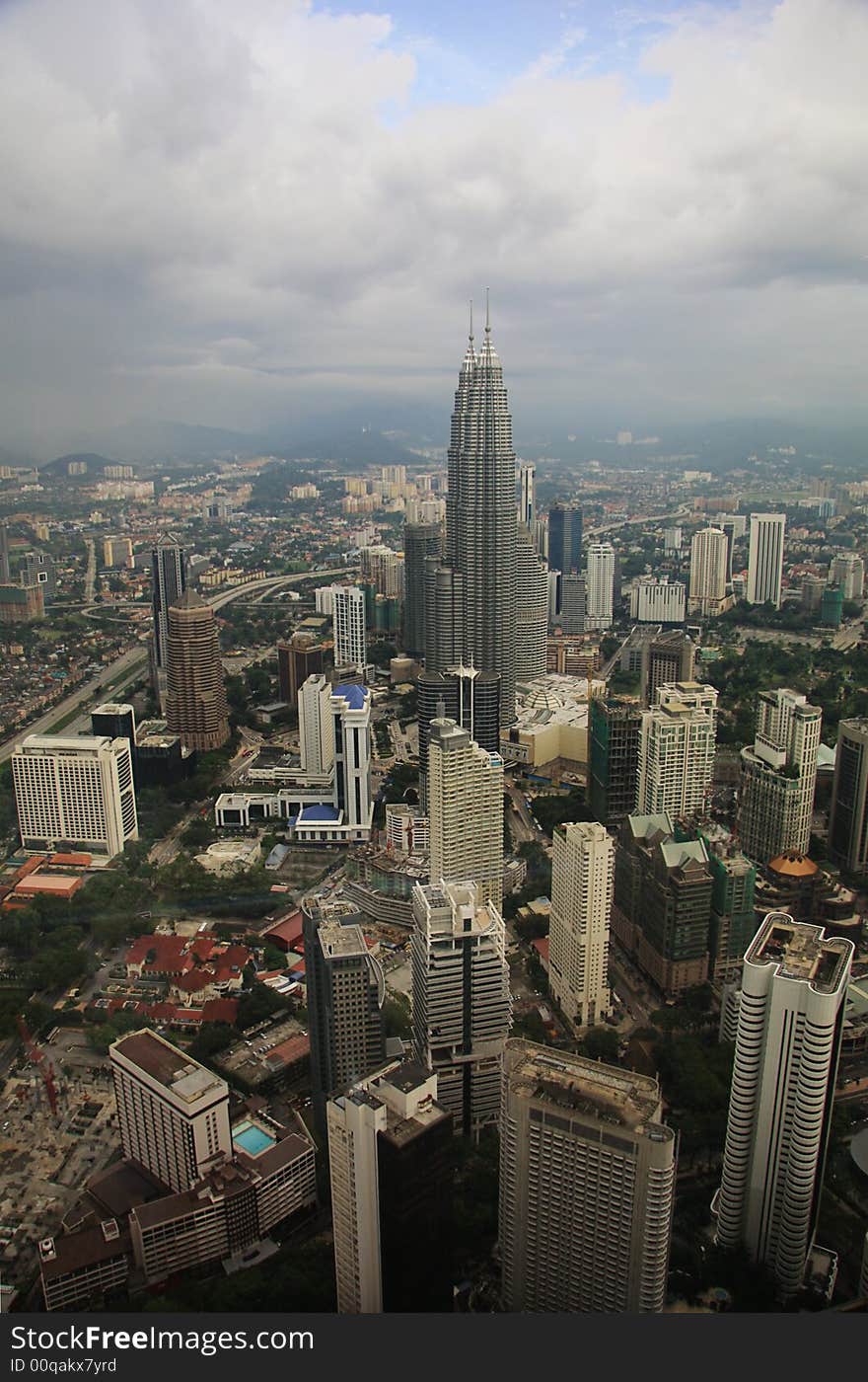 Wiev from TV tower in Kuala Lumpur Malazia. Wiev from TV tower in Kuala Lumpur Malazia