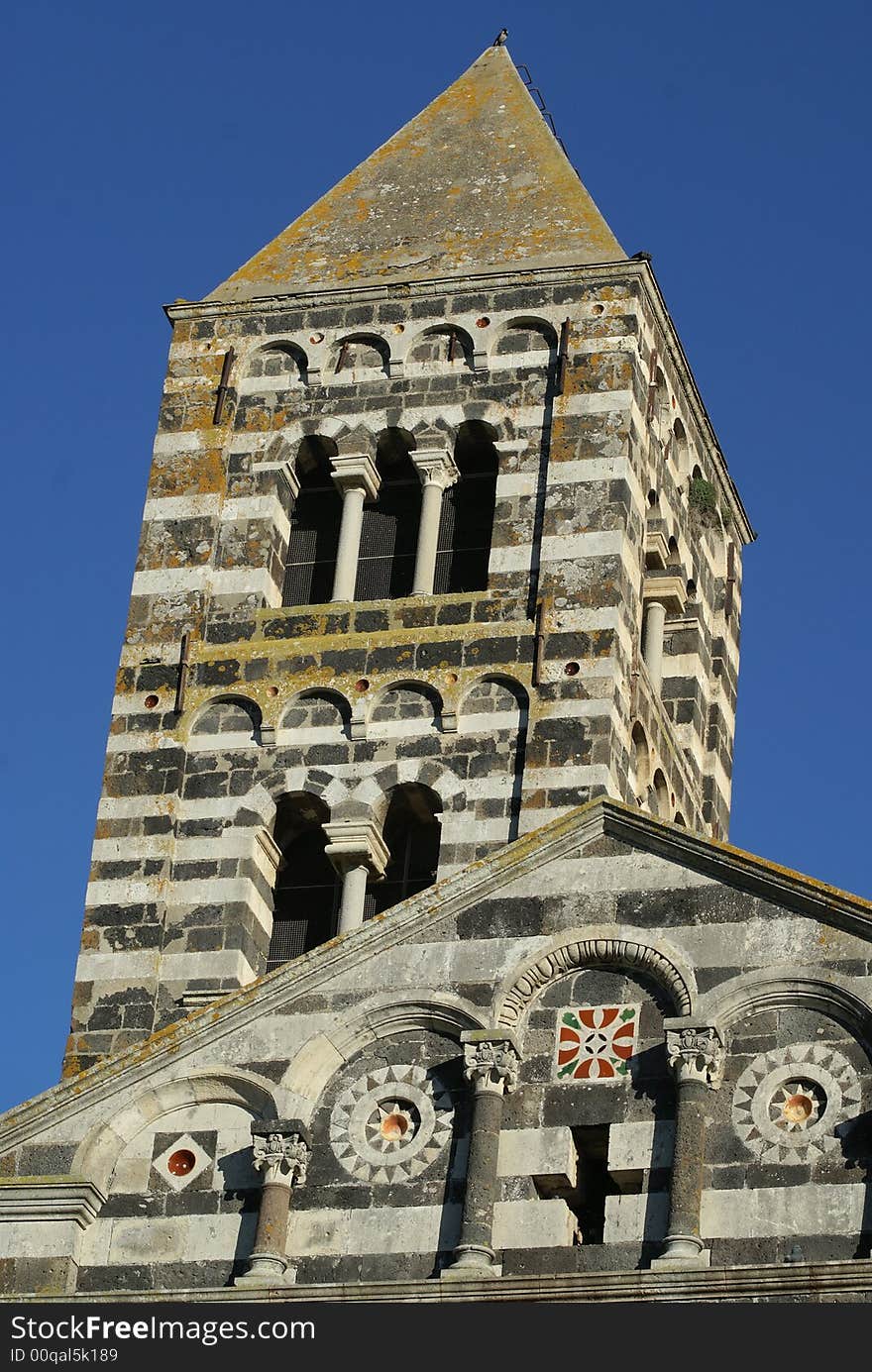 Belltower of Abbey SS. Saccargia , Sardinia. Belltower of Abbey SS. Saccargia , Sardinia