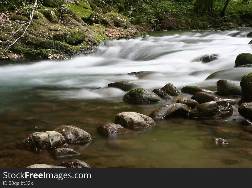 Nature landscape, streaming spring creek